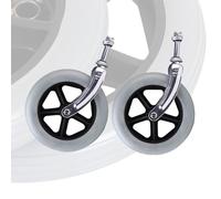 Fauteuil roulant, Lot de 2 roulettes de rechange multicolores for fauteuil roulant, 6 à 8 pouces, fourche avant en acier(Grijs,17cm(7inches))