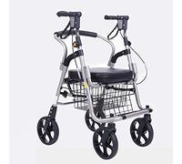 Fauteuil roulant, machine de marche réglable Conduite médicale, chariot d'achat avancé Fauteuil roulant Pousser le chariot d'achat Fauteuil roulant Marche Scooter Quatre roues Pliant Léger