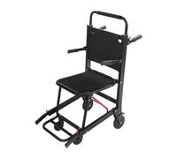 Fauteuil roulant monte-escalier, chaise d'évacuation à quatre roues, capacité de charge de 96,83 livres, pour le transport des personnes à mobilité réduite par les escaliers (noir)