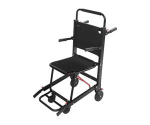Fauteuil roulant monte-escalier, chaise d'évacuation à quatre roues, capacité de charge de 96,83 livres, pour le transport des personnes à mobilité réduite par les escaliers (noir)