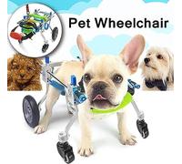 Fauteuil roulant orthopédique réglable pour chien à 4 roues pour chariot pour chien Approuvé par un vétérinaire Aides à la marche pour chiens avec pattes arrière faibles (1-50 kg X
