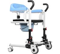 Fauteuil Roulant Patients Fauteuil de transfert, fauteuil roulant de salle de bain, lève-personne manuel avec siège divisé, chaise percée de chevet avec bassin, aide aux soins infirmiers pou