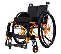 Fauteuil roulant pliable avec cadre en aluminium avec accoudoir et repose-pieds pivotant - Design sport manuel autopropulsé pour plus de confort et de mobilité