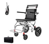 Fauteuil roulant pliable léger avec frein à main, portable et pliable pour voyage, convient aux adultes et aux personnes âgées