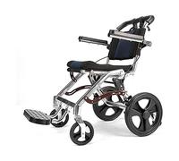 Fauteuil roulant pliable léger avec freins d'accompagnement - Cadre en aluminium portable Aide à la mobilité pour adultes et personnes âgées