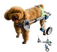 Fauteuil roulant pliable pour chiens de petite et moyenne taille - Aide à la mobilité réglable pour animaux de compagnie, récupération après arthrite et blessures, rééducation des hanches (b
