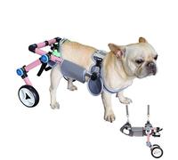 Fauteuil roulant pliable pour chiens de petite et moyenne taille - Aide à la mobilité réglable pour chiens souffrant d'arthrite et blessés - Dispositif de récupération du soutien de la hanch