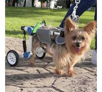 Fauteuil roulant pliable pour chiens et chats, aide à la mobilité avec harnais souple réglable, aide les petits animaux handicapés à retrouver leurs mouvements