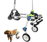 Fauteuil roulant pliable pour chiens handicapés - Aide à la mobilité pour chiens - Harnais souple - Assemblage facile - Stable - Support de jambe arrière - Chariot de rééducation - Taille M