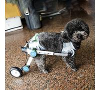 Fauteuil roulant pliable réglable pour chien pour soutenir les pattes arrière, design léger à 2 roues pour petits animaux handicapés, aide à la mobilité réduite