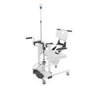 Fauteuil roulant portable pour patients - Chaise de transfert hydraulique pour patients - Pour les ménages et les hôpitaux - 55 x 66 x 93 cm - Blanc