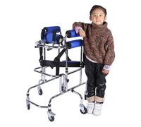 Fauteuil roulant portable pour personnes atteintes de paralysie cérébrale, réglable en hauteur et en largeur, support à 6 roues pour une stabilité accrue et assistance aux personnes handicap