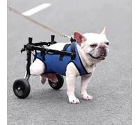 Fauteuil roulant portable pour petits chiens Poussette réglable à 2 roues pour bouledogues français Tissu léger et respirant Aide à la mobilité idéale pour les animaux handicapés