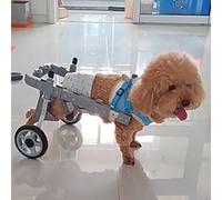 Fauteuil roulant pour animal domestique - Chariot de mobilité à 2 roues pour chiens et chats - Support arrière de jambe pour animaux blessés - Assistance facile à tenir debout pour la rééducation