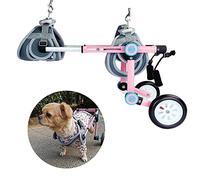 Fauteuil roulant pour animaux de compagnie 2 roues fauteuil roulant réglable pour chien roues d'exercice pour animaux de compagnie souffrant de handicaps des pattes arrière ()