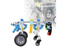 Fauteuil roulant pour animaux de compagnie, 4 roues réglables pour chien, poussette pour chien, roues de marche légères et portables ()
