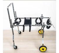 Fauteuil roulant pour animaux de compagnie à 4 roues réglable, chariot de marche pour chiens handicapés, fauteuils roulants pour chiens petits/moyens/grands pour pattes arrière, facile à ass