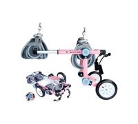 Fauteuil roulant pour animaux de compagnie, fauteuil roulant de soutien des pattes arrière du chien, poussette réglable à 2 roues pour la rééducation des animaux de compagnie (Small)