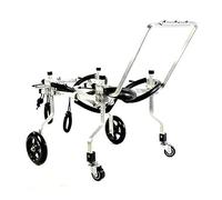Fauteuil Roulant pour Animaux de Compagnie Handicapés Voiture de Marche Assistée Par Chien pour Animaux de Compagnie Réglable À 4 Roues Adapté Aux Animaux Handicapés Paralysés (XXXS-XL)