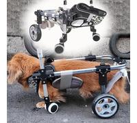 Fauteuil roulant pour animaux domestiques - Aide à la mobilité des chiens souffrant de paralysie - Chariot pour animaux handicapés et dispositif de marche