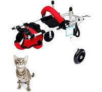 Fauteuil roulant pour chat, fauteuil roulant léger à 2 roues pour animaux de compagnie, roues de barrière réglables pour aide à la rééducation des pattes arrière du vieillissement, des handi