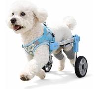 Fauteuil roulant pour chien 4 roues pour pattes arrières, fauteuil roulant pour animaux de compagnie léger et réglable pour la guérison membres postérieurs des blessés, handicapés, paralysie