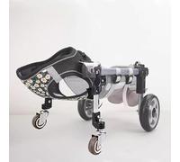 Fauteuil roulant pour chien 4 roues pour pattes arrières, fauteuil roulant pour animaux de compagnie léger et réglable pour la guérison membres postérieurs des blessés, handicapés, paralysie