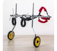Fauteuil roulant pour chien à 2 roues - Chariot de rééducation assisté léger pour chiens blessés/handicapés, aide à la mobilité des petites et grandes races