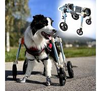 Fauteuil Roulant Pour Chien À 4 Roues, Aide À La Mobilité Réglable Pour Les Pattes Avant Et Arrière, Toutes Races De Chiens - Tapis Roulant D'assistance Complet Pour Chien Handicapé(L)