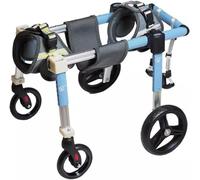 Fauteuil Roulant Pour Chien à 4 Roues DéAmbulateur Assisté Chien Handicapé, Fauteuil Roulant D'Assistance à Mobilité Pour Animaux Compagnie Petite/Moyenne/Grande Taille(Blue,X-Large)