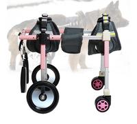 Fauteuil roulant pour chien à 4 roues pour pattes arrières réglable et léger Aide à la mobilité canine Poussette avec soutien pour chiens handicapés Attelle de jambe et soutien de hanche pour usage