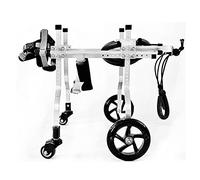 Fauteuil roulant pour chien à 4 roues, poussette pour chien paralysé réglable de taille moyenne/petite pour la rééducation des jambes avant et arrière (1-75 kg)