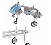 Fauteuil roulant pour chien, aide à la mobilité réglable pour chats et chiens - Poussette légère à 4 roues pour soutien des hanches et confort - Assemblage facile - Taille M