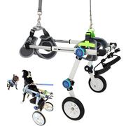 Fauteuil roulant pour chien, aide à la rééducation pour chiens handicapés, chariot de mobilité pliable avec harnais doux, assemblage facile pour un soutien stable de la patte arrière