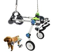 Fauteuil roulant pour chien, aide à la rééducation pour chiens handicapés, chariot de mobilité pliable avec harnais doux, assemblage facile pour un soutien stable de la patte arrière