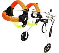 Fauteuil roulant pour chien, attelle de jambe réglable à 2 roues pour petite, moyenne et grande jambe arrière de qualité supérieure pour la rééducation des jambes arrière des animaux de compagnie (M)