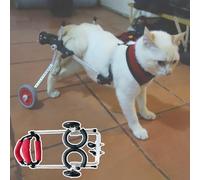 Fauteuil roulant pour chien avec cadre en métal léger, fauteuil roulant réglable pour petits animaux de compagnie, pour pattes arrière de chat, chariot de récupération pour animaux