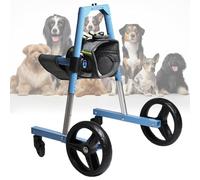 Fauteuil roulant pour chien, chariot de mobilité réglable à 4 roues avec attelle de jambe avant pour blessures à la jambe, dysplasie de la hanche, arthrite, récupération chirurgicale
