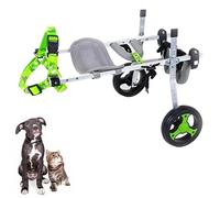 Fauteuil Roulant Pour Chien,Chariot De Mobilité RéGlable Petits Animaux,Offrant Un Soutien IntéGral Avant ArrièRe,Aide à La RééDucation Animaux Pattes ArrièRe HandicapéEs(S,Two wheels)