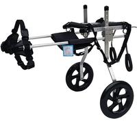 Fauteuil roulant pour chien Chariot Harnais de mobilité pour chien Poussettes pour chiens Réglable en aluminium pour chien handicapé Marche assistée Voiture Chien Aide à la marche
