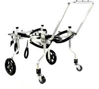 Fauteuil roulant pour chien, chariot pour chien réglable, fauteuil roulant pour chien, fauteuil roulant pour animaux de compagnie en alliage d'aluminium, quatre roues, support complet, faute