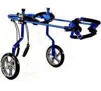 Fauteuil roulant pour chien, chariot réglable pour chien, fauteuil roulant réglable à 2 roues en aluminium plaqué couleur pour chiens handicapés, fauteuil roulant de rééducation des pattes a