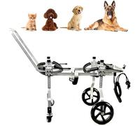 Fauteuil roulant pour chien, chariot réglable pour chien, fauteuil roulant réglable à quatre roues pour chien, rééducation des pattes avant et arrière, soutien du corps, fauteuil roulant pou