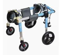 Fauteuil roulant pour chien d'aide à la mobilité - Chariot à 2 et 4 roues pour chiens paralysés ou âgés - Aide à marcher pour les pattes avant et arrière