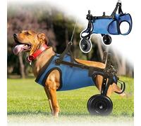 Fauteuil roulant pour chien d'aide à la mobilité - Support de marche réglable à deux roues pour chiens handicapés et âgés