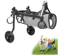 Fauteuil roulant pour chien d'aide à la mobilité - Support de marche réglable à deux roues pour chiens handicapés et âgés