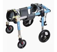 Fauteuil Roulant pour Chien, déambulateur à 4 Roues, Support Complet pour la mobilité des Pattes Avant et arrière, Poussette pour Animaux de Compagnie, pour Chiens paralysés, âgés et handica