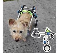 Fauteuil roulant pour chien, Fauteuil roulant pliable et réglable en alliage d'aluminium for chien, aide à la mobilité, plusieurs tailles disponibles(S)