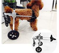 Fauteuil roulant pour chien, fauteuil roulant pour chien, fauteuil roulant, scooter, paralysie réglable, jambes arrière, voiture, alliage d'aluminium, facile à récupérer, poussette pour chien (XL)
