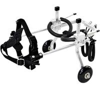 Fauteuil Roulant Pour Chien, Fauteuil Roulant Pour Petits Chiens, Roues D'exercice De Qualité Supérieure Pour Petits Animaux, Réhabilitation Des Jambes Arrières, Réglable (2X)